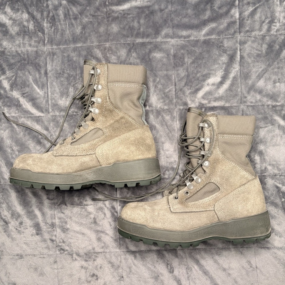 McRae Footwear US Military Combat Boots Women's Sz 6R Sage Green GORE-TEX Vibram